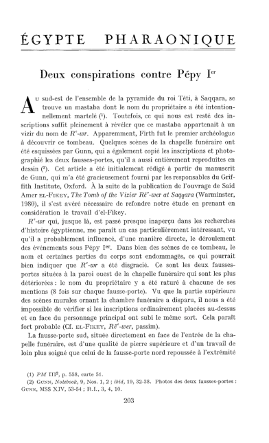 (PDF) Deux conspirations contre Pepy Ier