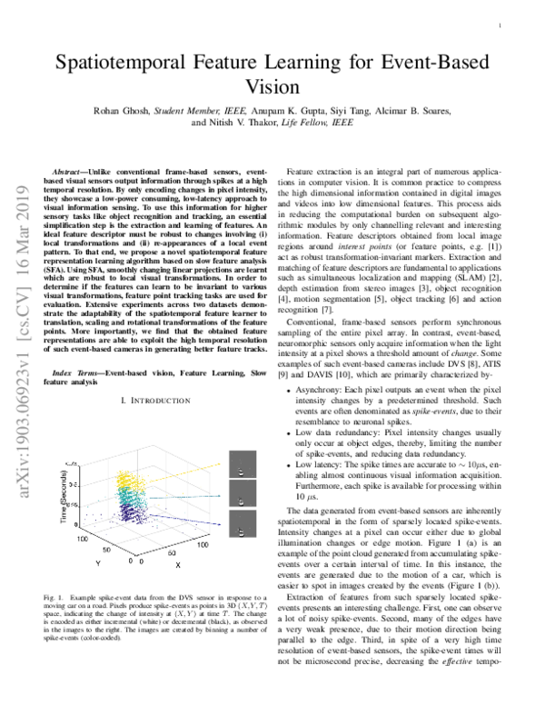 (PDF) Spatiotemporal Feature Learning for Event-Based Vision