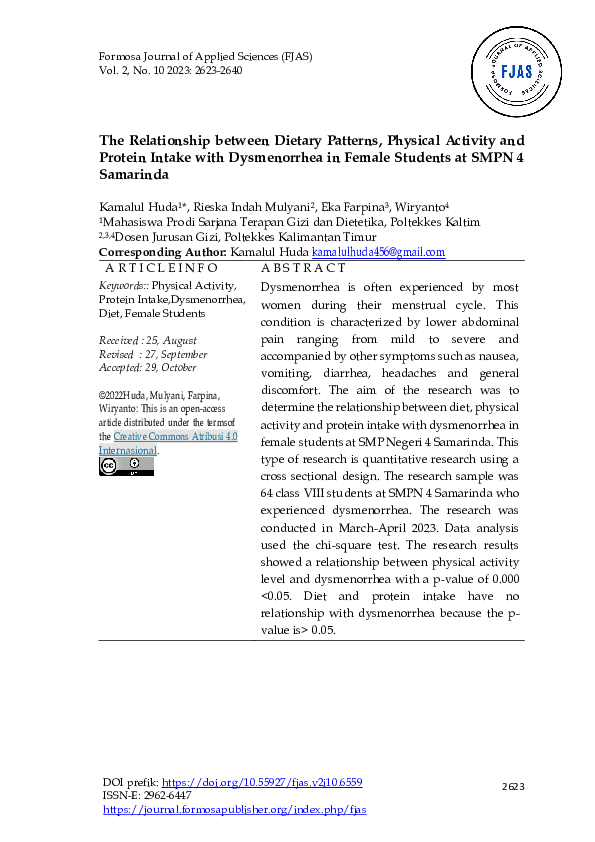 (PDF) The Relationship between Dietary Patterns, Physical Activity and ...