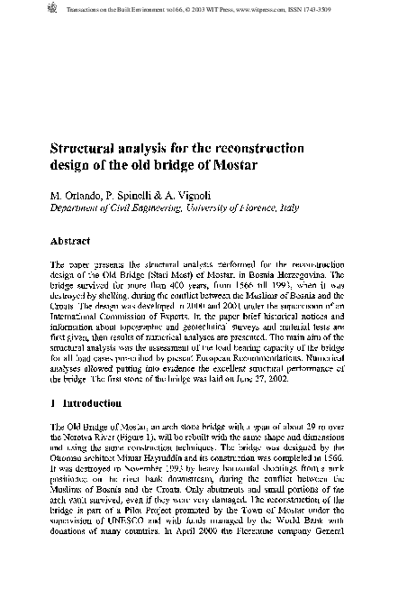 (PDF) Structural analysis for the reconstruction design of the old ...