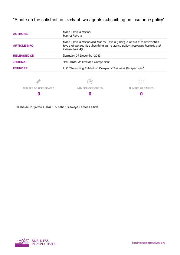 (PDF) A note on the satisfaction levels of two agents subscribing an ...