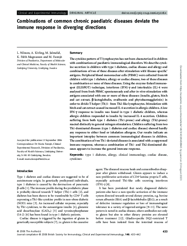 (PDF) Combinations of common chronic paediatric diseases deviate the ...
