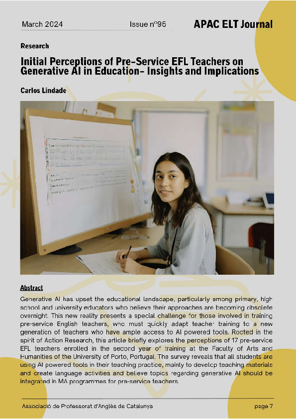 (PDF) Initial Perceptions of Pre-Service EFL Teachers on Generative AI ...