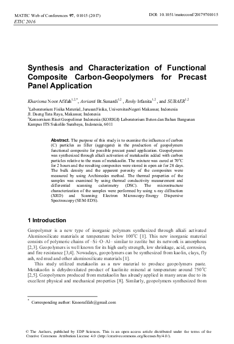 (PDF) Synthesis and Characterization of Functional Composite Carbon ...