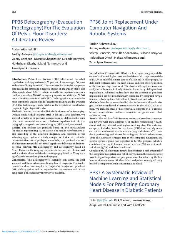 (PDF) PP35 Defecography (Evacuation Proctography) For The Evaluation Of Pelvic Floor Disorders
