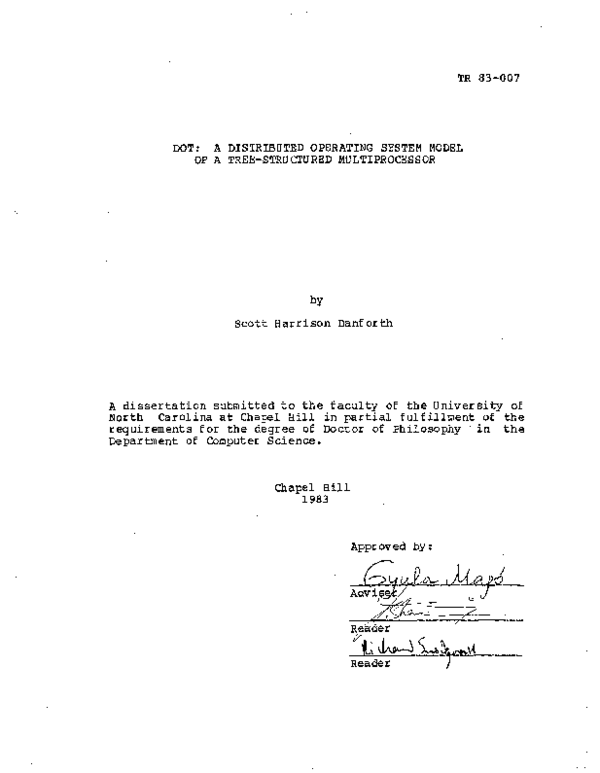 (PDF) DOT, A Distributed Operating System Model of a Tree-Structured ...