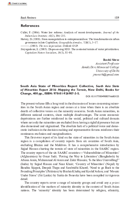(PDF) Book Review: South Asia State of Minorities Report Collective ...