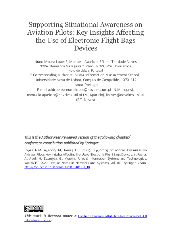 (PDF) Supporting Situational Awareness on Aviation Pilots: Key Insights ...