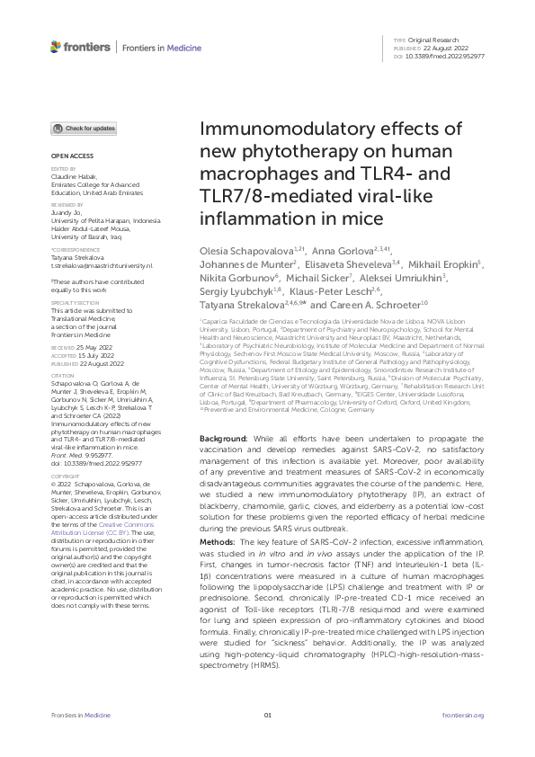 (PDF) Immunomodulatory effects of new phytotherapy on human macrophages ...