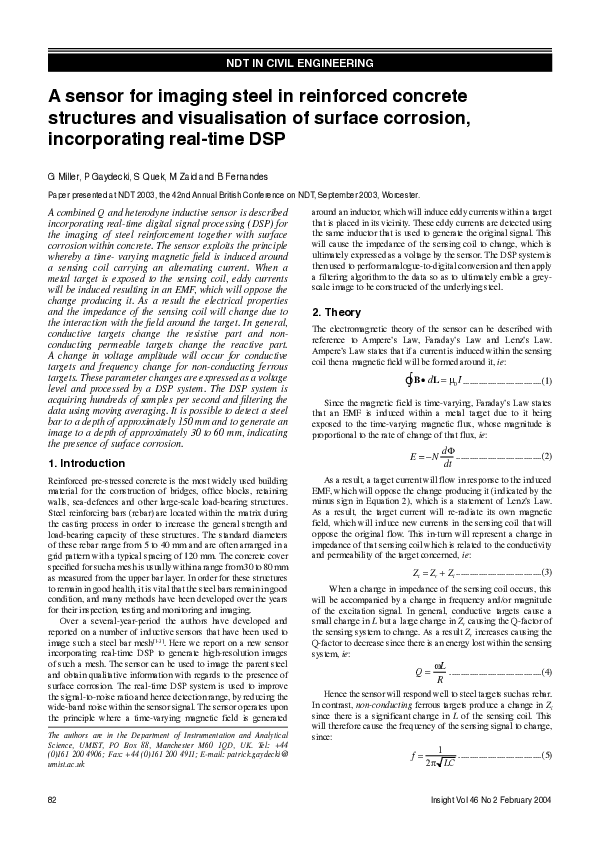 (PDF) A sensor for imaging steel in reinforced concrete structures and ...