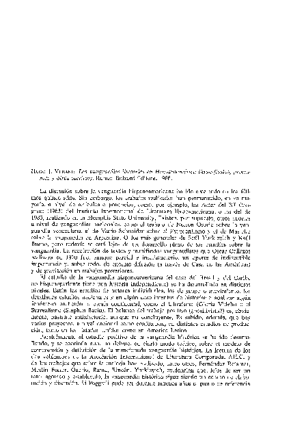 (PDF) Las vanguardias literarias en Hispanoamérica (Manifiestos ...