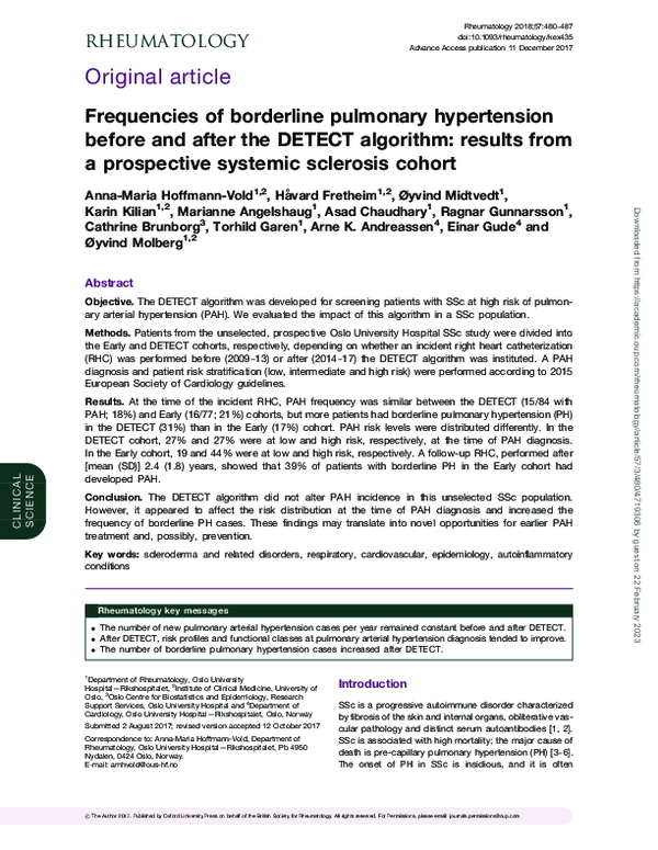 (PDF) Frequencies of borderline pulmonary hypertension before and after ...