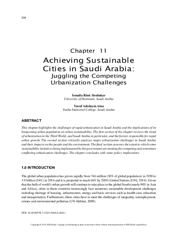 (PDF) Achieving Sustainable Cities in Saudi Arabia