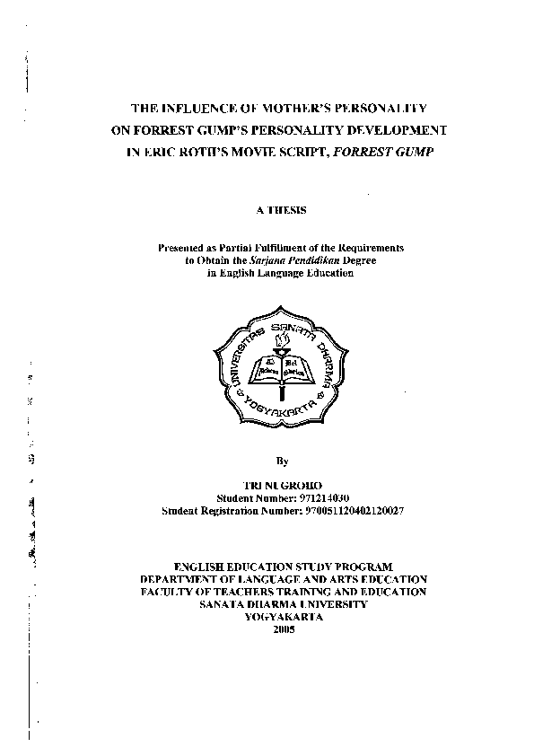(PDF) The influence of mother`s personality on Forrest Gump personality ...