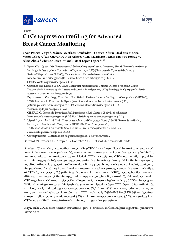 (PDF) CTCs Expression Profiling for Advanced Breast Cancer Monitoring ...