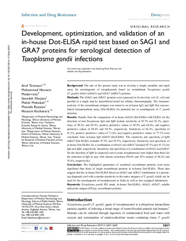 (PDF) Development, optimization, and validation of an in-house Dot ...