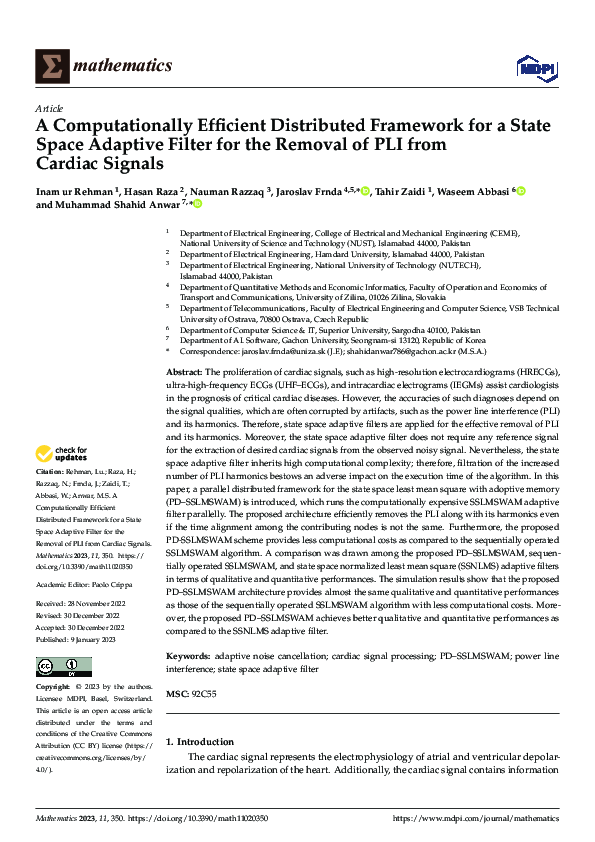 (PDF) A Computationally Efficient Distributed Framework for a State ...