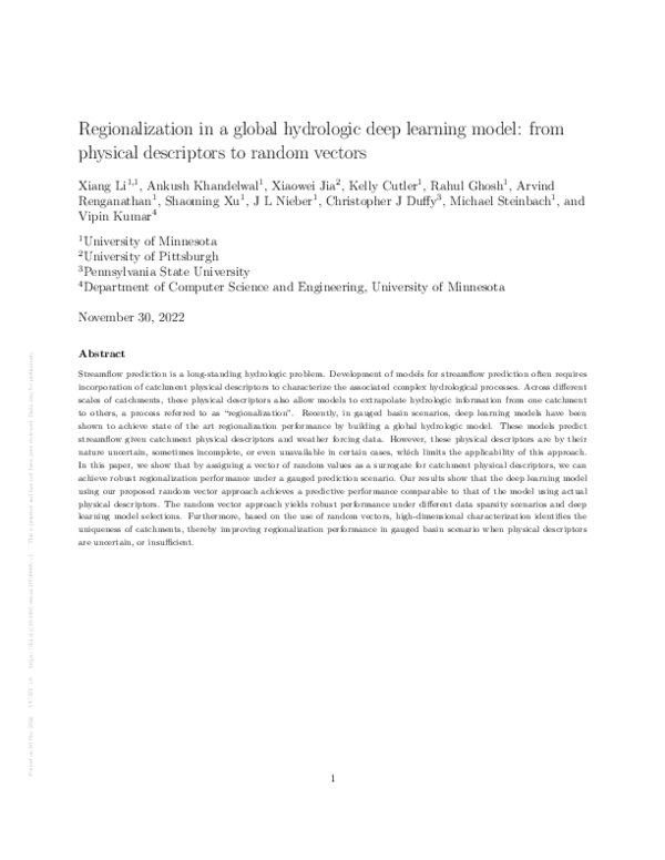(PDF) Regionalization in a global hydrologic deep learning model: from ...
