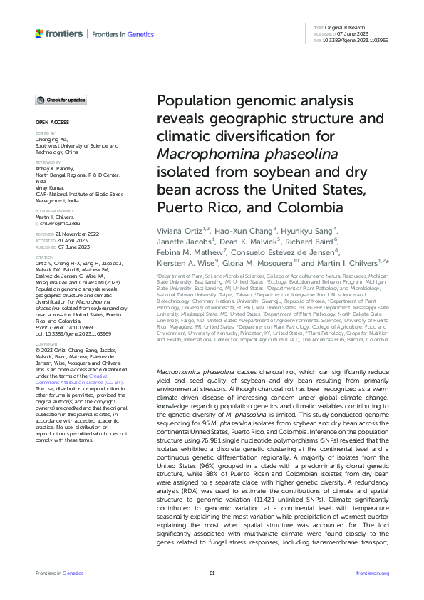 (PDF) Population genomic analysis reveals geographic structure and ...