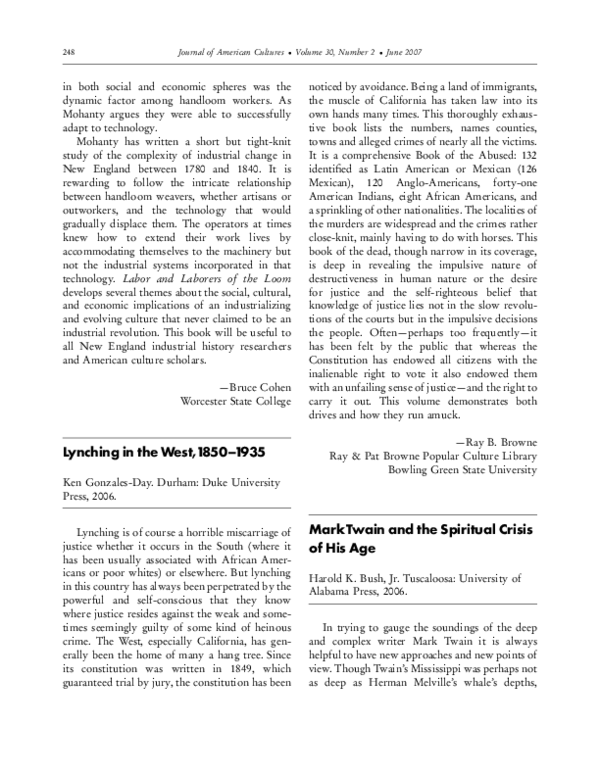 (PDF) Lynching in the West: 1850-1935, by Ken Gonzales-Day