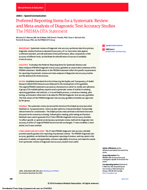 (PDF) Preferred Reporting Items for a Systematic Review and Meta ...