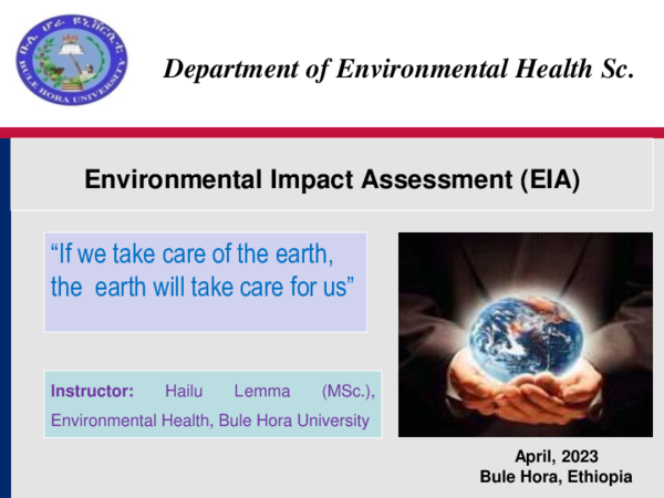 (PDF) Environmental Impact Assessment (EIA)