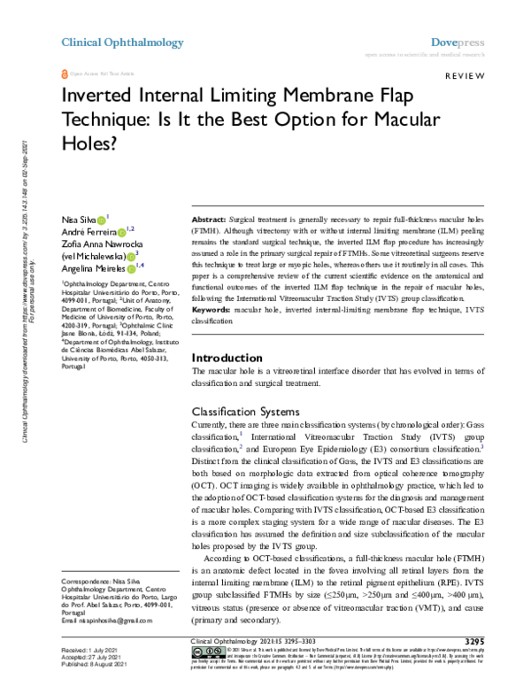 (PDF) Inverted Internal Limiting Membrane Flap Technique: Is It the ...
