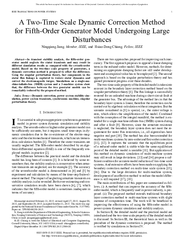 (PDF) A Two-Time Scale Dynamic Correction Method for Fifth-Order ...