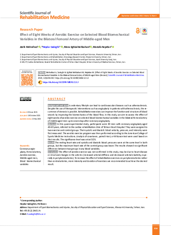 (PDF) Effect of Eight Weeks of Aerobic Exercise on Selected Blood ...