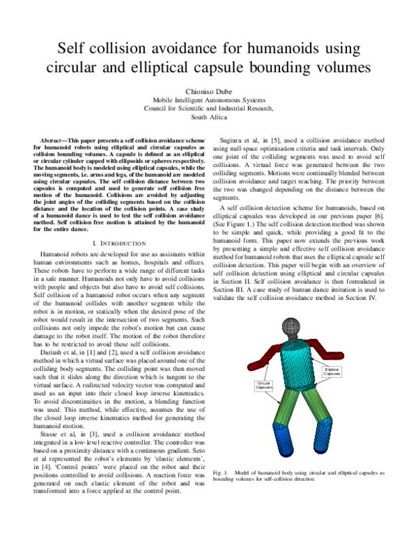 (PDF) Self collision avoidance for humanoids using circular and ...
