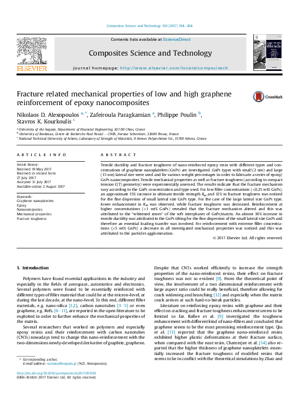(PDF) Fracture related mechanical properties of low and high graphene ...