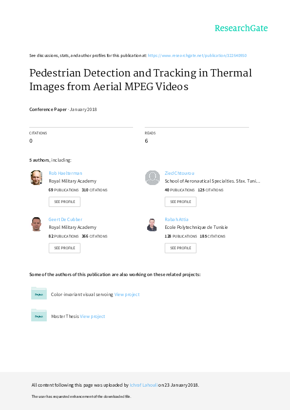 (PDF) Pedestrian Detection and Tracking in Thermal Images from Aerial ...