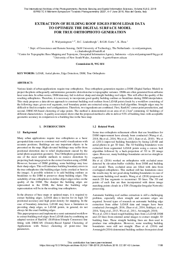 (PDF) Extraction of Building Roof Edges from Lidar Data to Optimize the ...