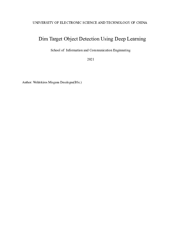 (DOC) Dim Area Object Detection Using Mask R-CNN