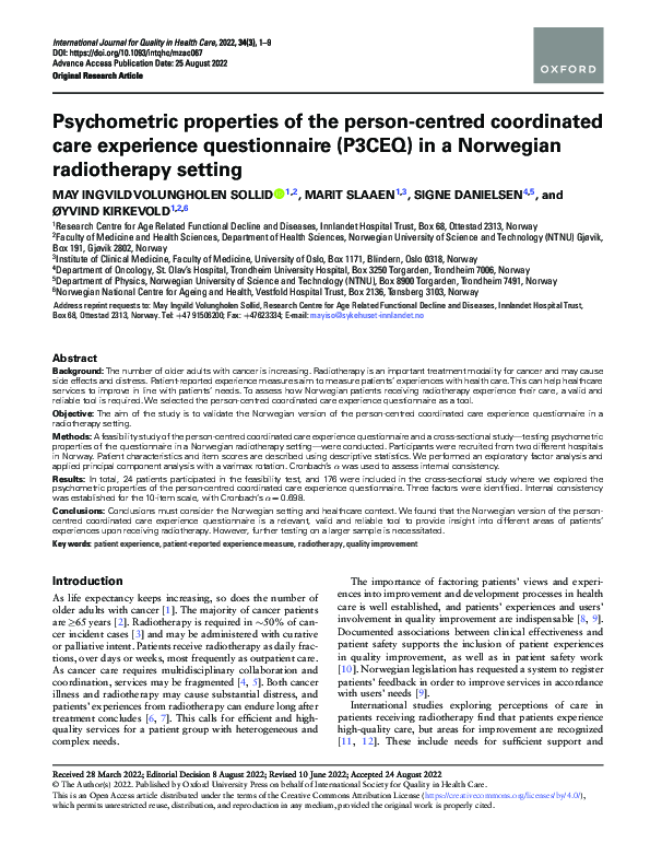 (PDF) Psychometric properties of the person-centred coordinated care ...