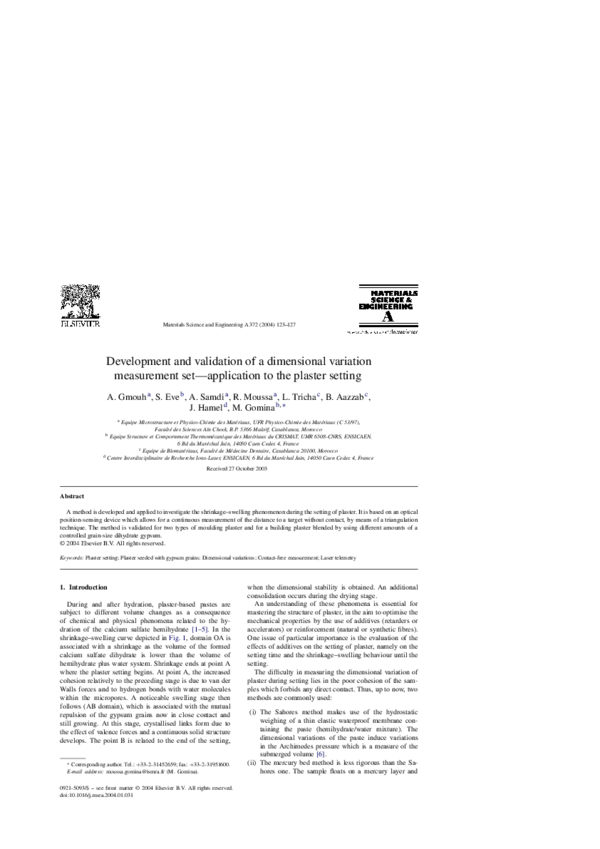 (PDF) Development and validation of a dimensional variation measurement ...