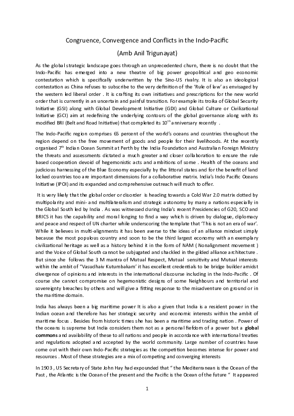 (DOC) Dragon in the Room:Congruence, Convergence and Conflicts in the ...