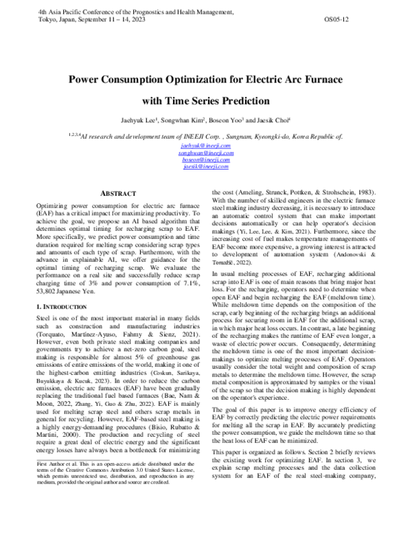 (PDF) Power Consumption Optimization for Electric Arc Furnace with Time ...