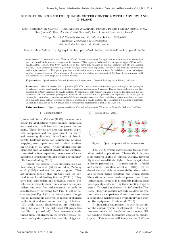 (PDF) Simulation scheme for quadricopter control with labview and x-plane