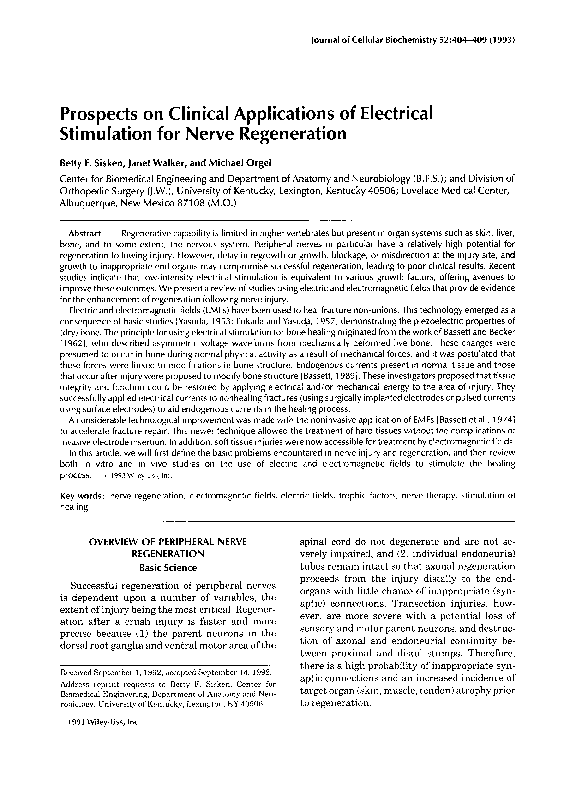 (PDF) Prospects on clinical applications of electrical stimulation for ...