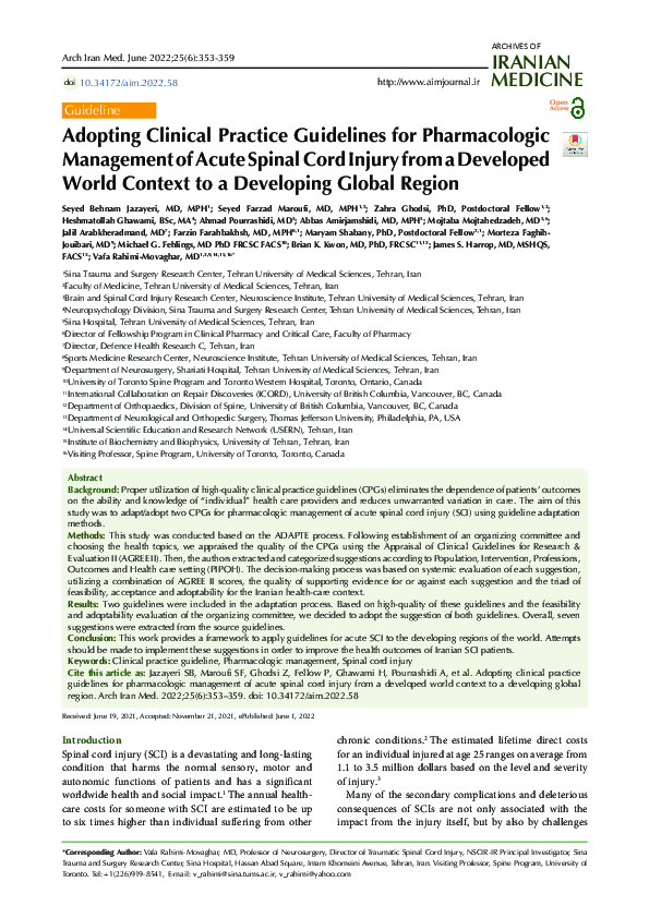 (PDF) Adopting Clinical Practice Guidelines for Pharmacologic ...
