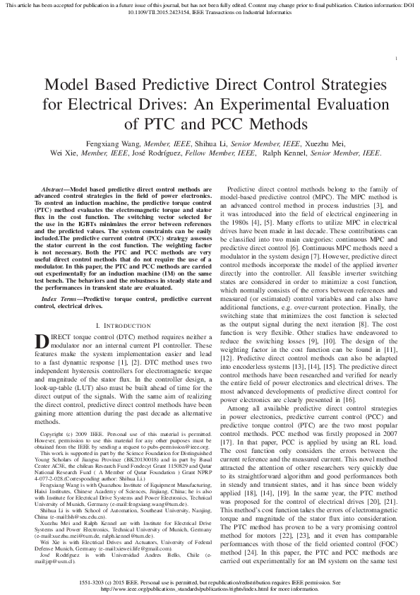 (PDF) Model-Based Predictive Direct Control Strategies for Electrical ...