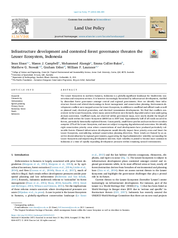 (PDF) Infrastructure development and contested forest governance ...