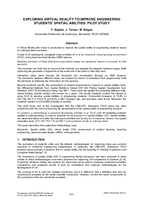 (PDF) Exploring Virtual Reality to Improve Engineering Students ...