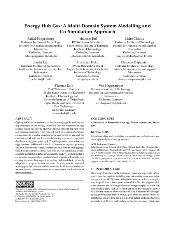 (PDF) Energy Hub Gas: A Multi-Domain SystemModelling and Co-Simulation ...