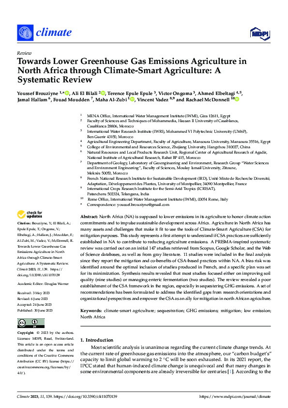 (PDF) Towards Lower Greenhouse Gas Emissions Agriculture in North ...