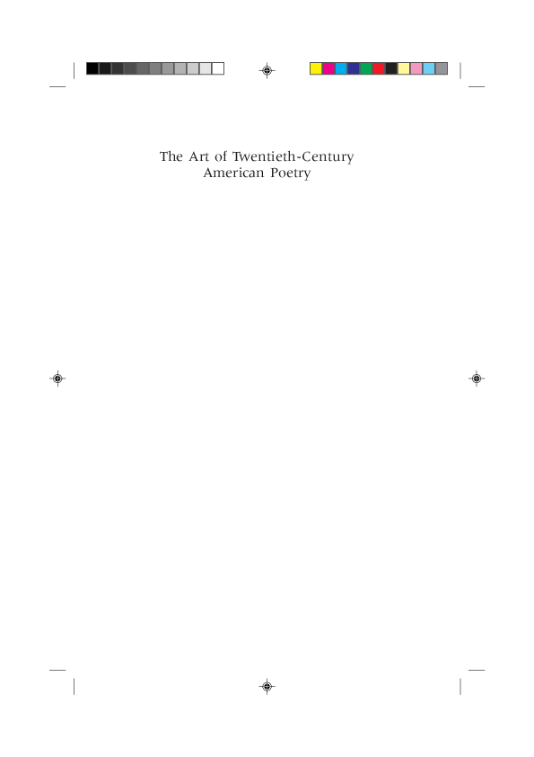 PDF) The art of twentieth-century American poetry