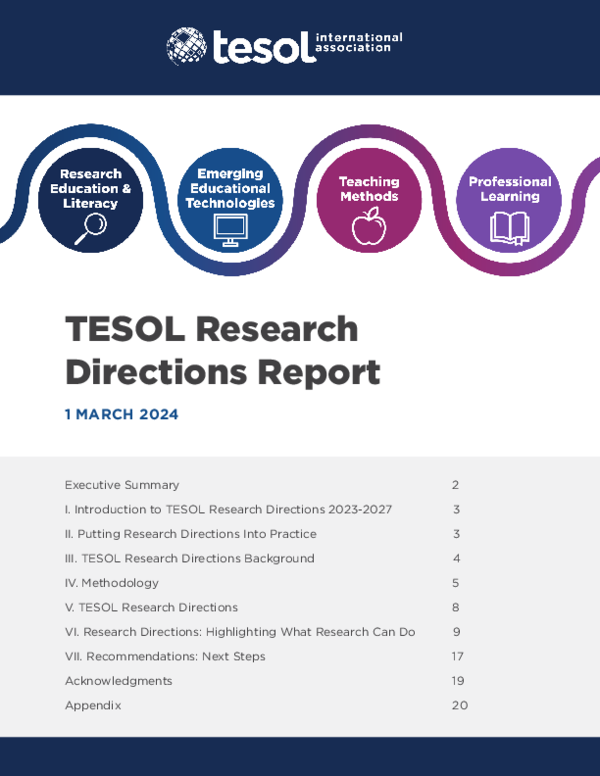(PDF) TESOL Research Directions 2023-2027 Report