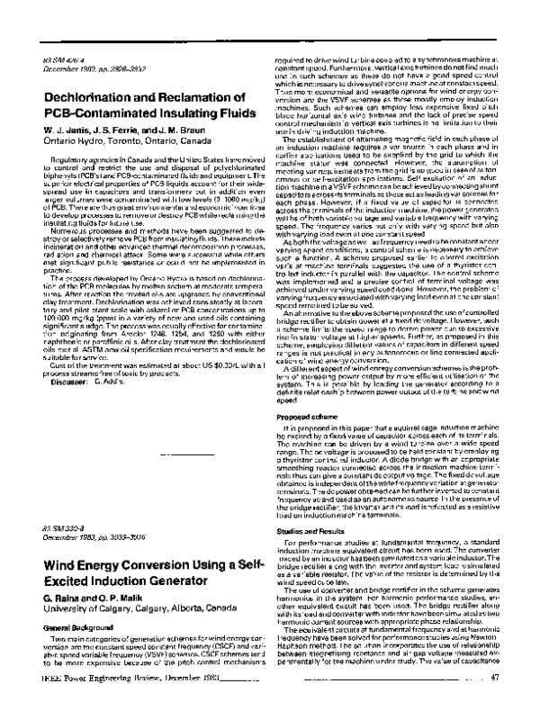 (PDF) Wind Energy Conversion Using a Self-Excited Induction Generator