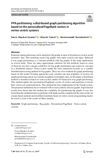 (PDF) PPR-partitioning: a distributed graph partitioning algorithm ...